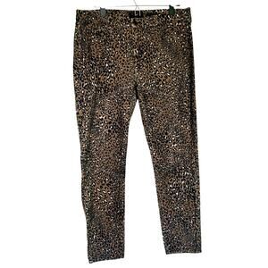 Jen 7 x 7 for All Mankind Leopard Print Skinny Ankle‎ Jeans Wmns Sz 12 Punk Glam